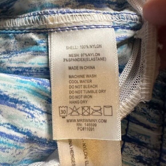 Mr. Swim Paint Smudge Swim Trunks in Blue and White Size Small (NWT) - Picture 10 of 14